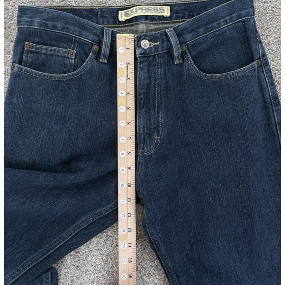 Vintage Express Precision Fit Relaxed Jeans Men's 31x32 Blue Dark Wash Denim Y2K - Picture 8 of 11